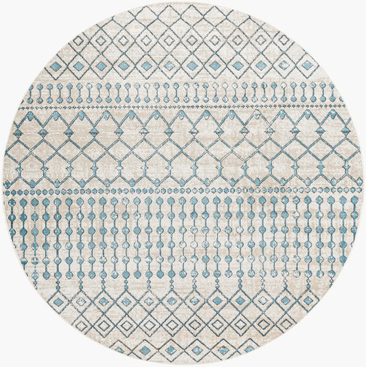 Lavadora LVR-2340 6ft Round Machine Woven Washable Area Rug