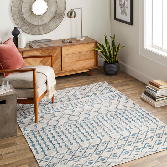 Lavadora LVR-2340 6ft Round Machine Woven Washable Area Rug