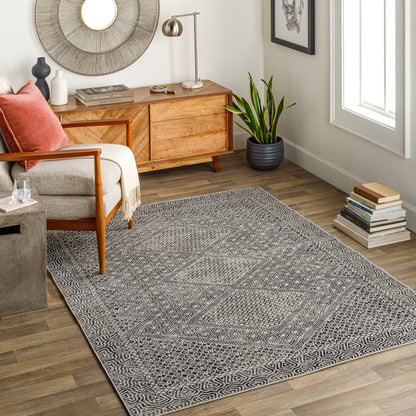 Lavadora LVR-2341 6ft Round Machine Woven Washable Area Rug