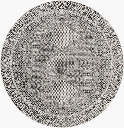 Lavadora LVR-2342 6ft Round Machine Woven Washable Area Rug