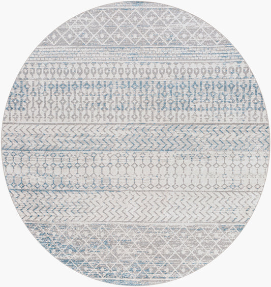 Lavadora LVR-2343 6ft Round Machine Woven Washable Area Rug