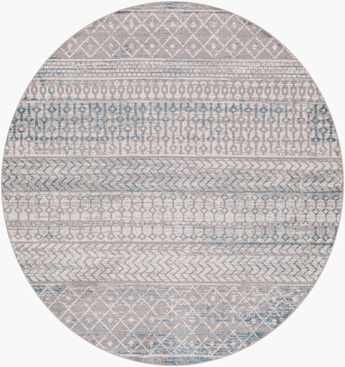 Lavadora LVR-2345 6ft Round Machine Woven Washable Area Rug