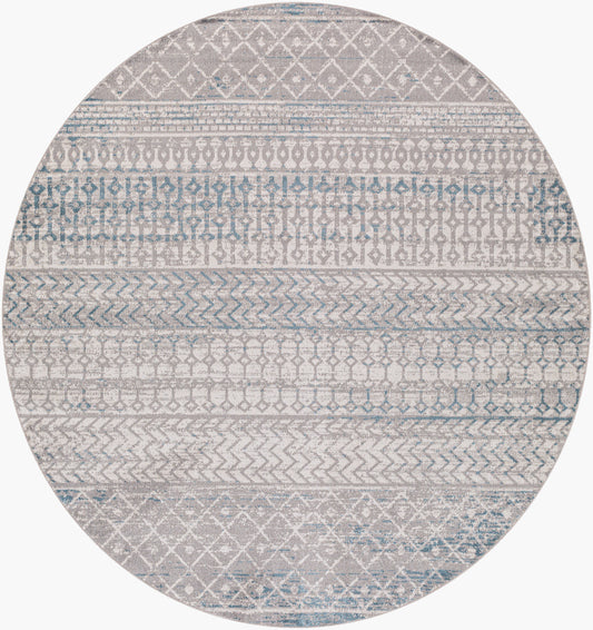 Lavadora LVR-2345 6ft Round Machine Woven Washable Area Rug