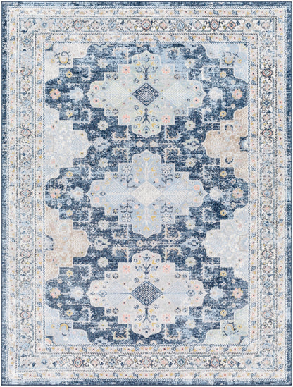 Lavadora LVR-2347 6ft Round Machine Woven Washable Area Rug