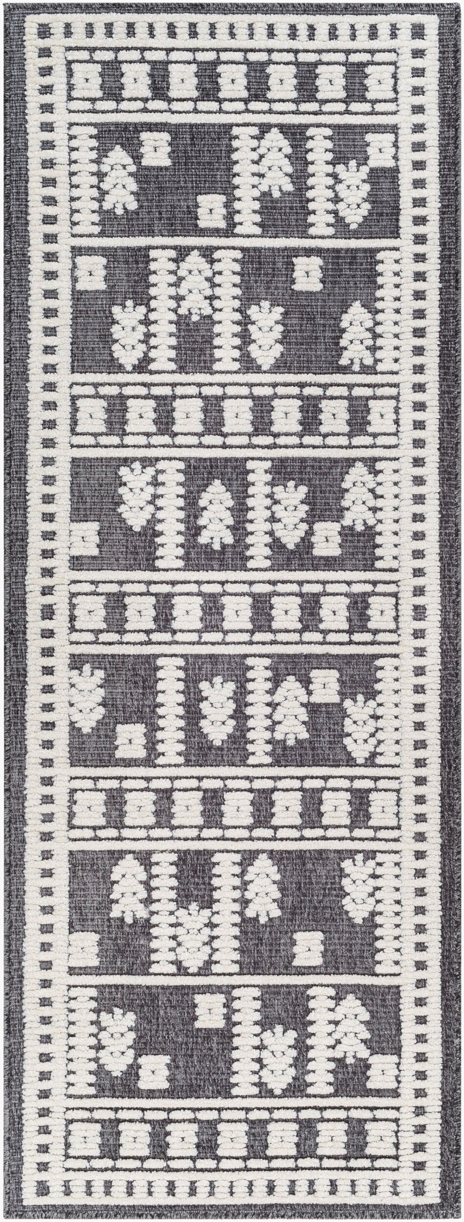 Lyna LYA-2300 7ft Runner Machine Woven Washable Runner Rug