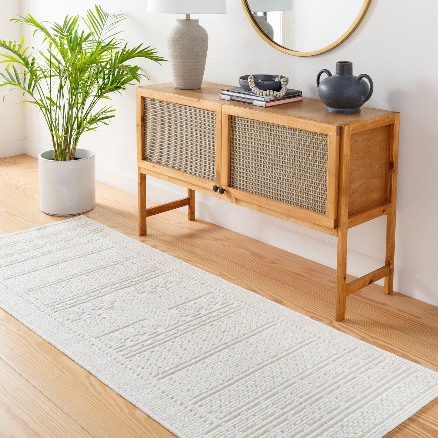 Lyna LYA-2301 7ft Runner Machine Woven Washable Runner Rug