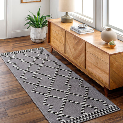 Lyna LYA-2320 7ft Runner Machine Woven Washable Runner Rug