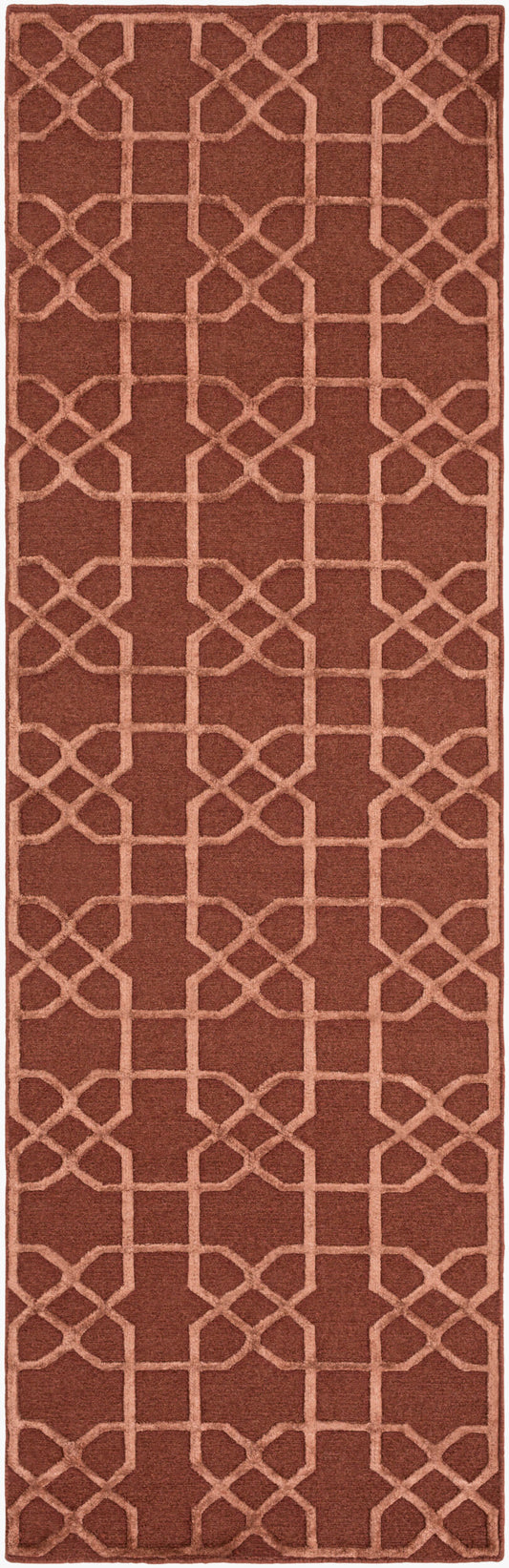Lydia LYD-6003 Alfombra de pasillo de lana hecha a mano de 8 pies