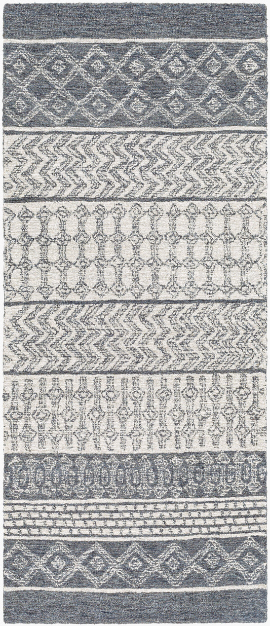 Maroc MAR-2305 6ft Runner Handmade Wool Runner Rug