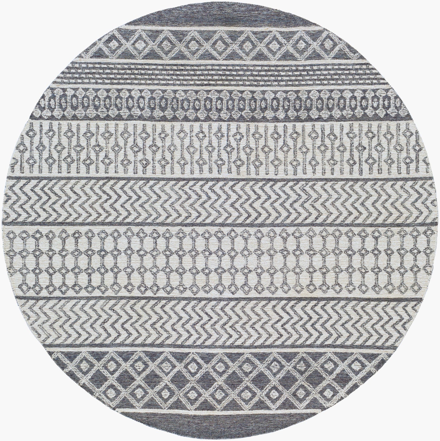 Maroc MAR-2305 6ft Round Handmade Wool Area Rug