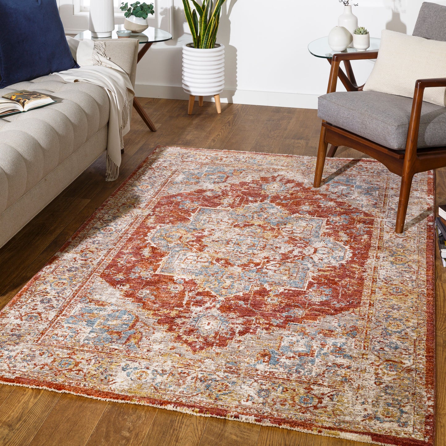 Mirabel MBE-2311 10ft Runner Machine Woven Runner Rug