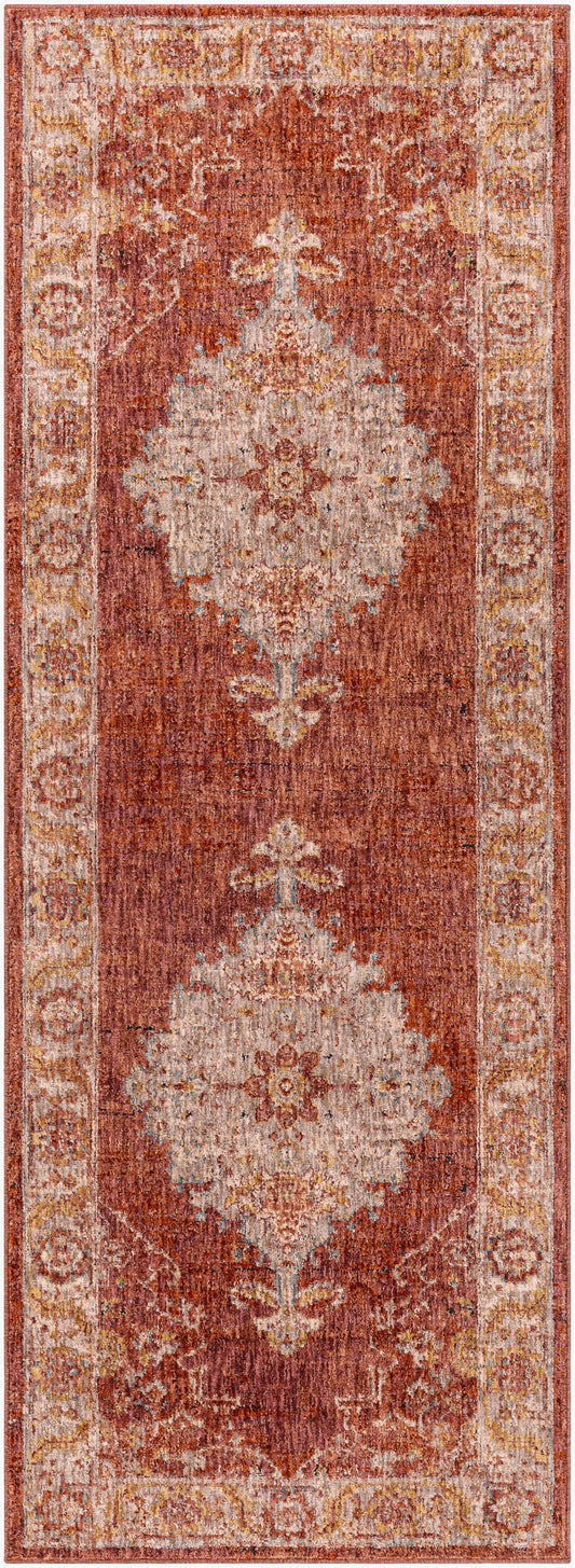 Mirabel MBE-2318 7ft Runner Machine Woven Runner Rug