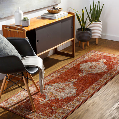 Mirabel MBE-2318 7ft Runner Machine Woven Runner Rug