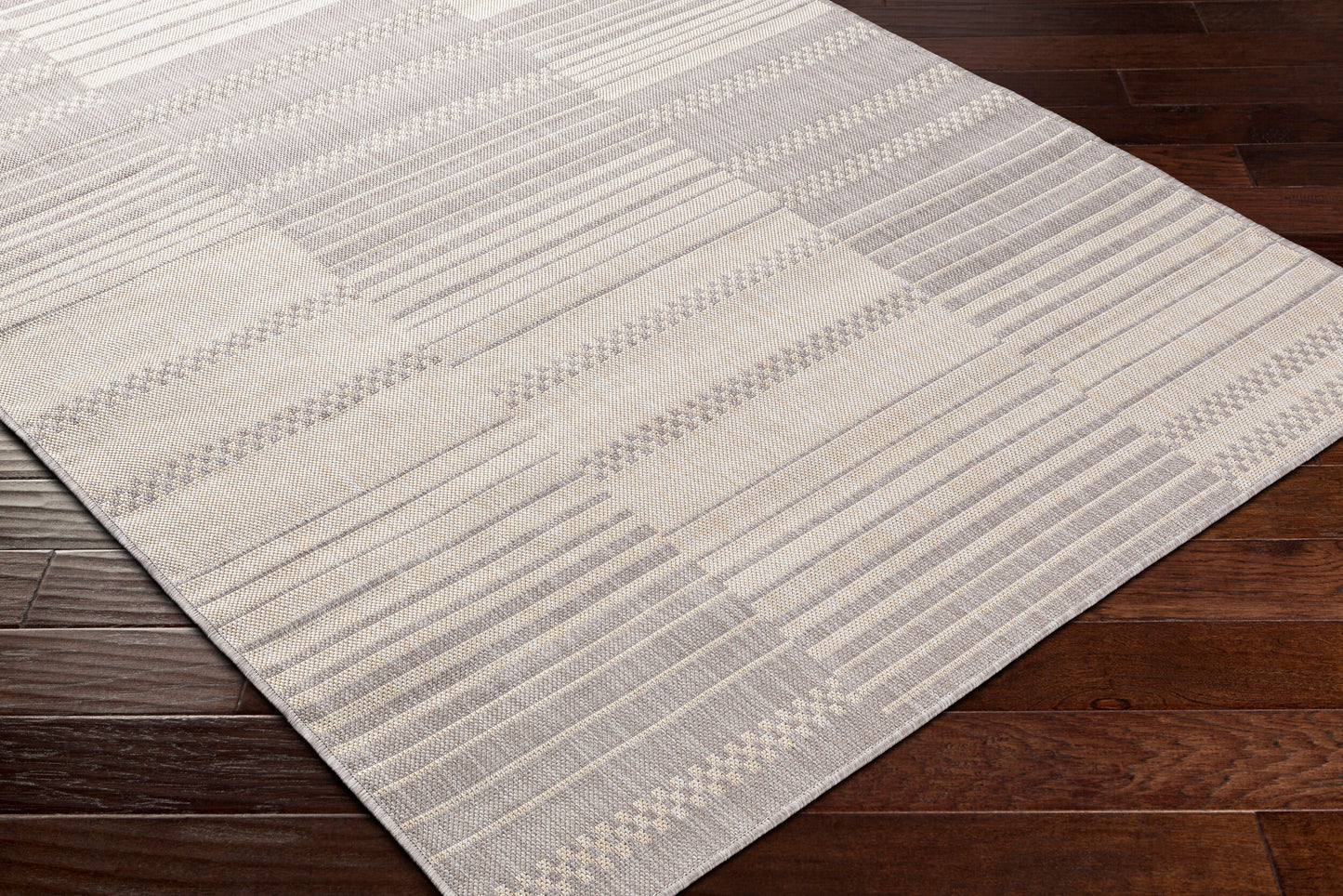 Alfombra Malibu MBU-2305 de 1,52 m x 2,13 m, tejida a máquina, para interior y exterior