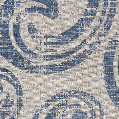 Alfombra Malibu MBU-2309 de 2,44 m x 3,05 m, tejida a máquina, para interior y exterior