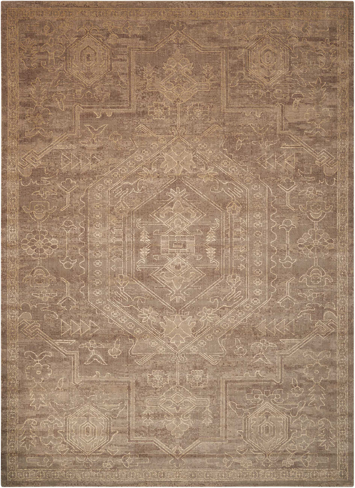 Silken Allure SLK15 Taupe Loomed Rug