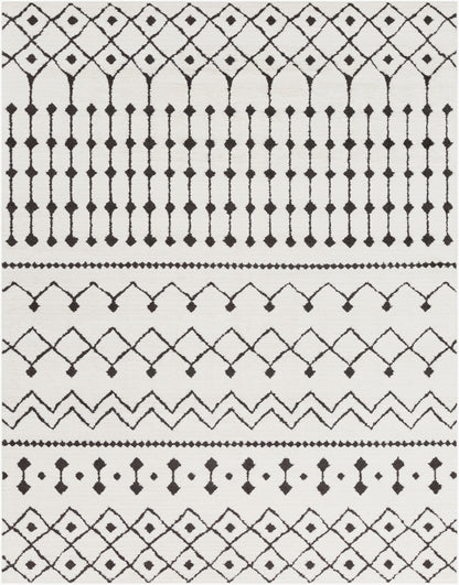 Alfombra marroquí Shag MCS-2309 de 2,44 m x 3,05 m, tejida a máquina
