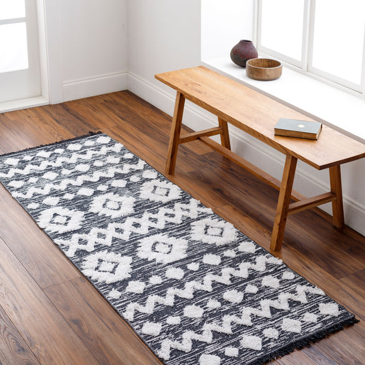 Morocotton MCT-2307 7ft Runner Machine Woven Runner Rug