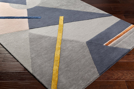 Mid Century MCY-2300 2' x 3' Handmade Wool Accent Rug