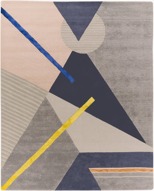 Mid Century MCY-2300 2' x 3' Handmade Wool Accent Rug