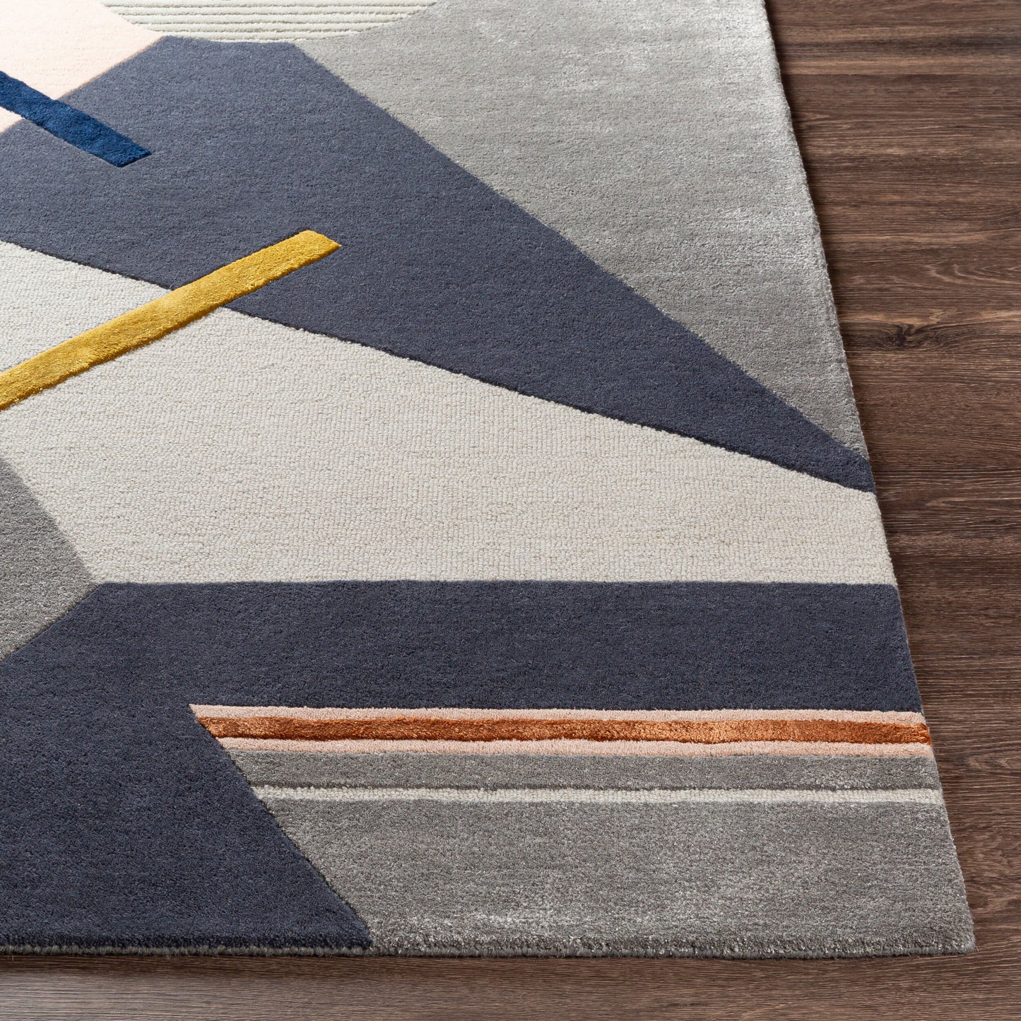 Mid Century MCY-2300 2' x 3' Handmade Wool Accent Rug