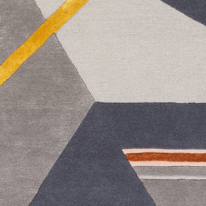 Mid Century MCY-2300 2' x 3' Handmade Wool Accent Rug