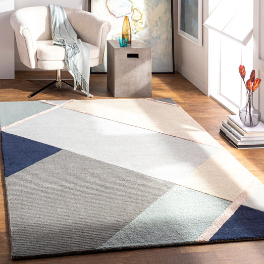 Mid Century MCY-2301 2' x 3' Handmade Wool Accent Rug