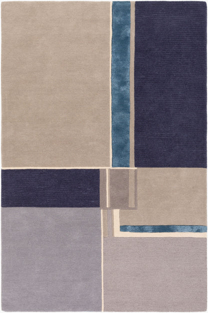 Mid Century MCY-2302 2' x 3' Handmade Wool Accent Rug