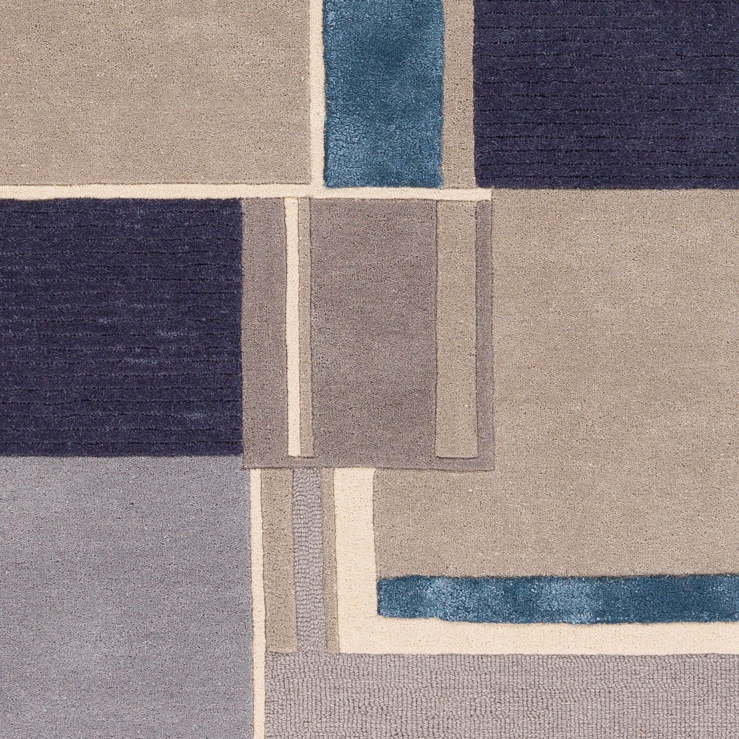 Mid Century MCY-2302 2' x 3' Handmade Wool Accent Rug
