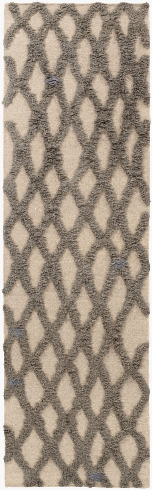 Alfombra de lana hecha a mano Midelt MDT-1003 de 2,4 m
