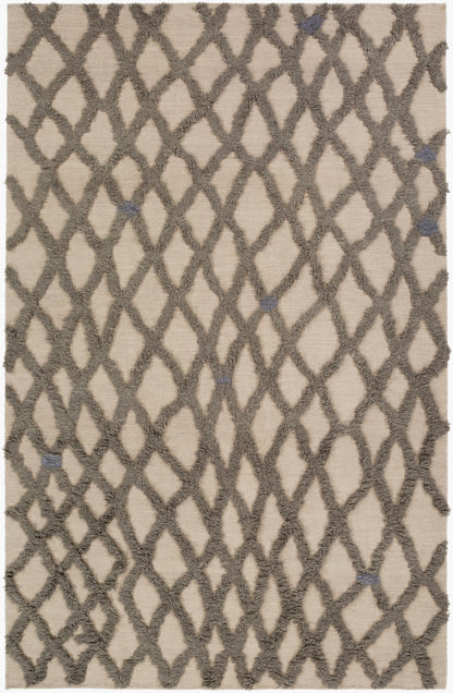 Alfombra de lana hecha a mano Midelt MDT-1003 de 1,52 m x 2,44 m