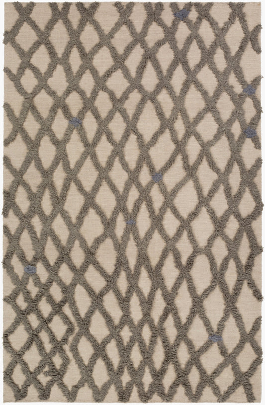 Alfombra de lana hecha a mano Midelt MDT-1003 de 1,52 m x 2,44 m