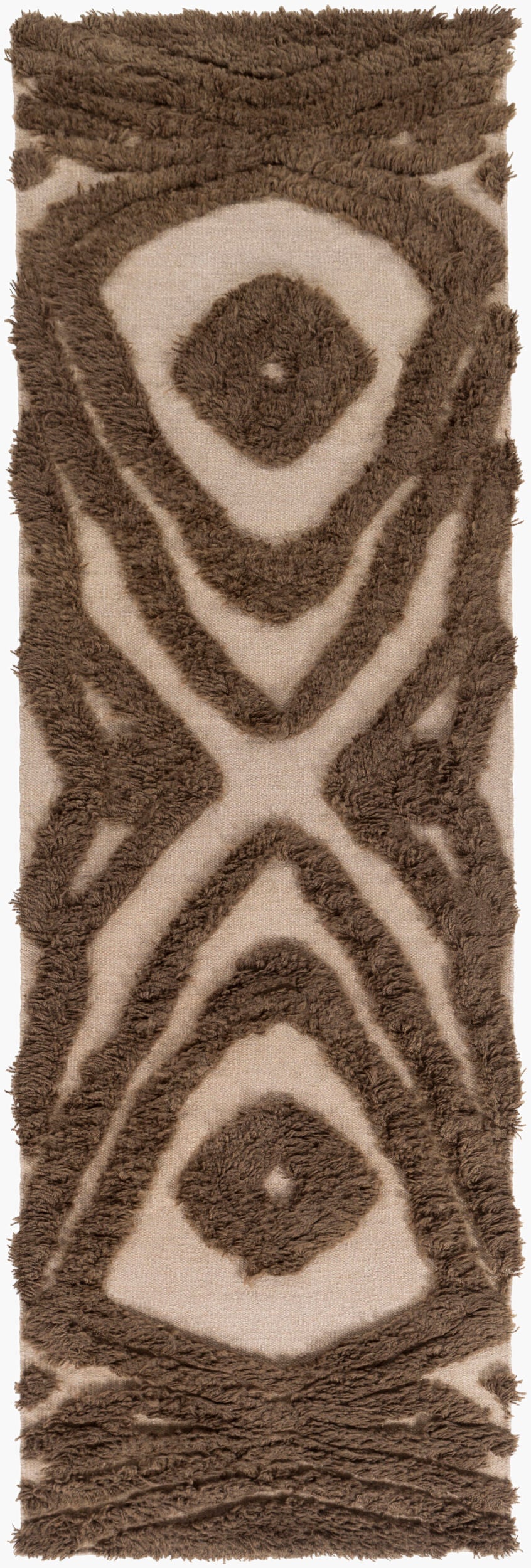 Alfombra de lana hecha a mano Midelt MDT-1004 de 2,4 m
