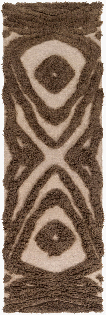 Alfombra de lana hecha a mano Midelt MDT-1004 de 2,4 m