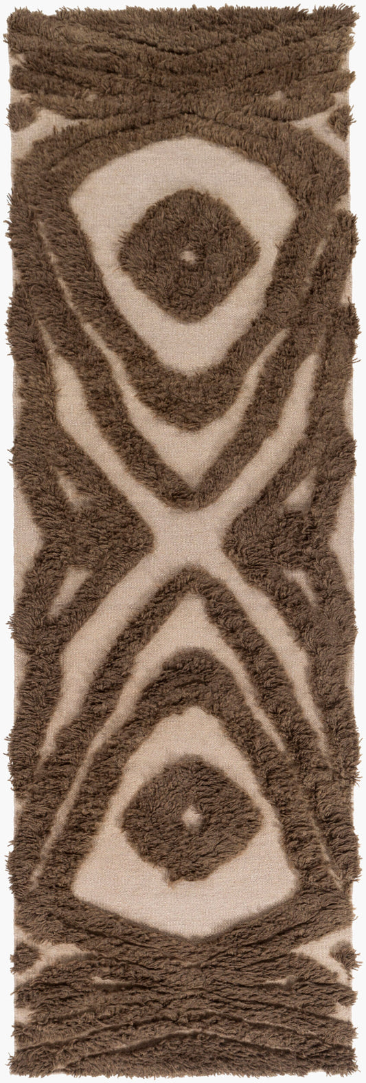 Alfombra de lana hecha a mano Midelt MDT-1004 de 2,4 m