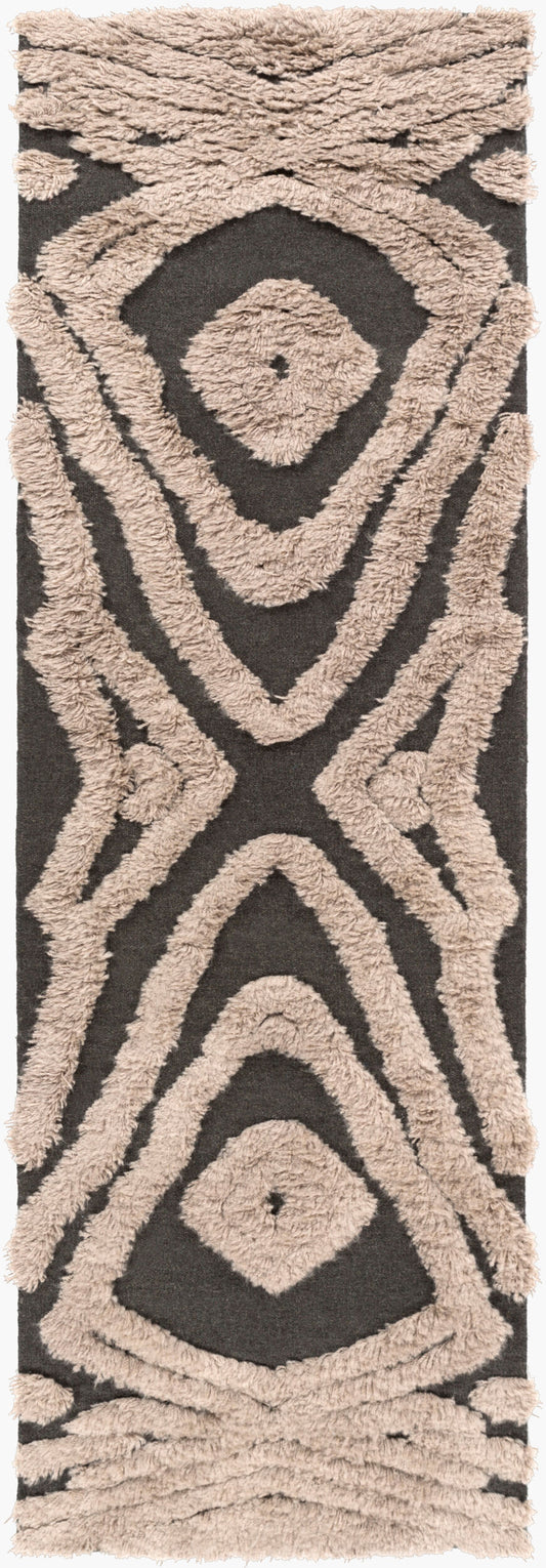 Alfombra de lana hecha a mano Midelt MDT-1005 de 2,4 m