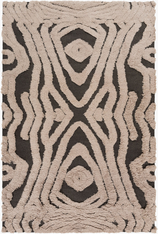 Alfombra de lana hecha a mano Midelt MDT-1005 de 8' x 11'