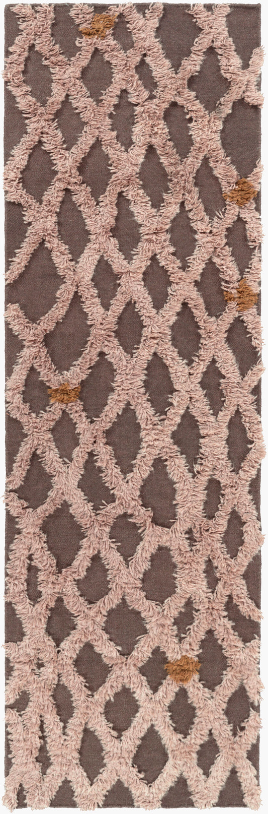 Midelt MDT-1007 8ft Runner Handmade Wool Runner Rug