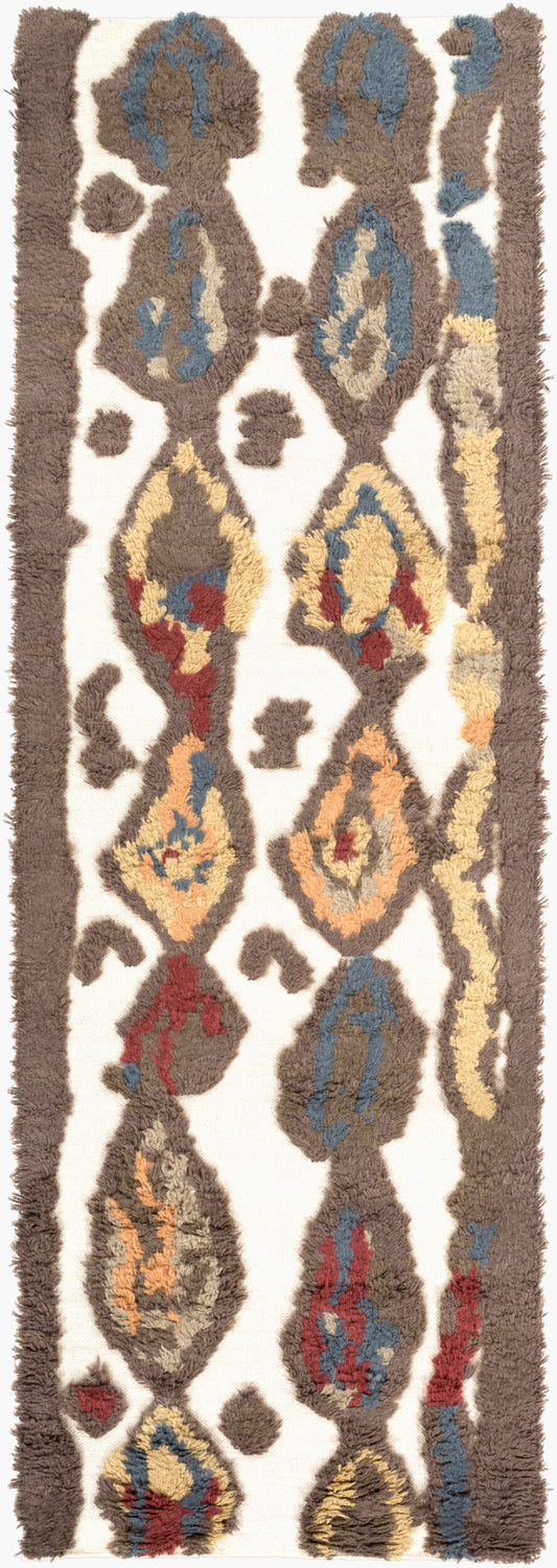Midelt MDT-1008 8ft Runner Handmade Wool Runner Rug