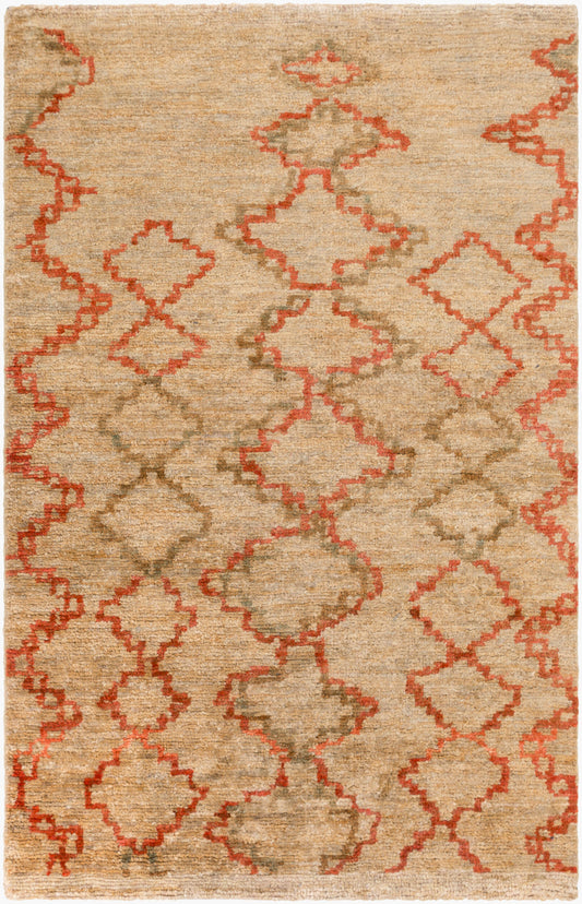 Medina MED-1108 Alfombra decorativa de yute hecha a mano de 2' x 3'
