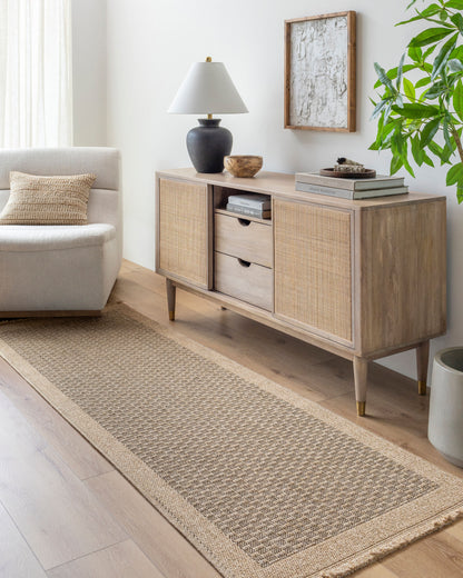 Mirage MGE-2304 7ft Runner Machine Woven Indoor/Outdoor Runner Rug
