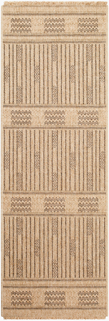 Mirage MGE-2309 7ft Runner Machine Woven Indoor/Outdoor Runner Rug