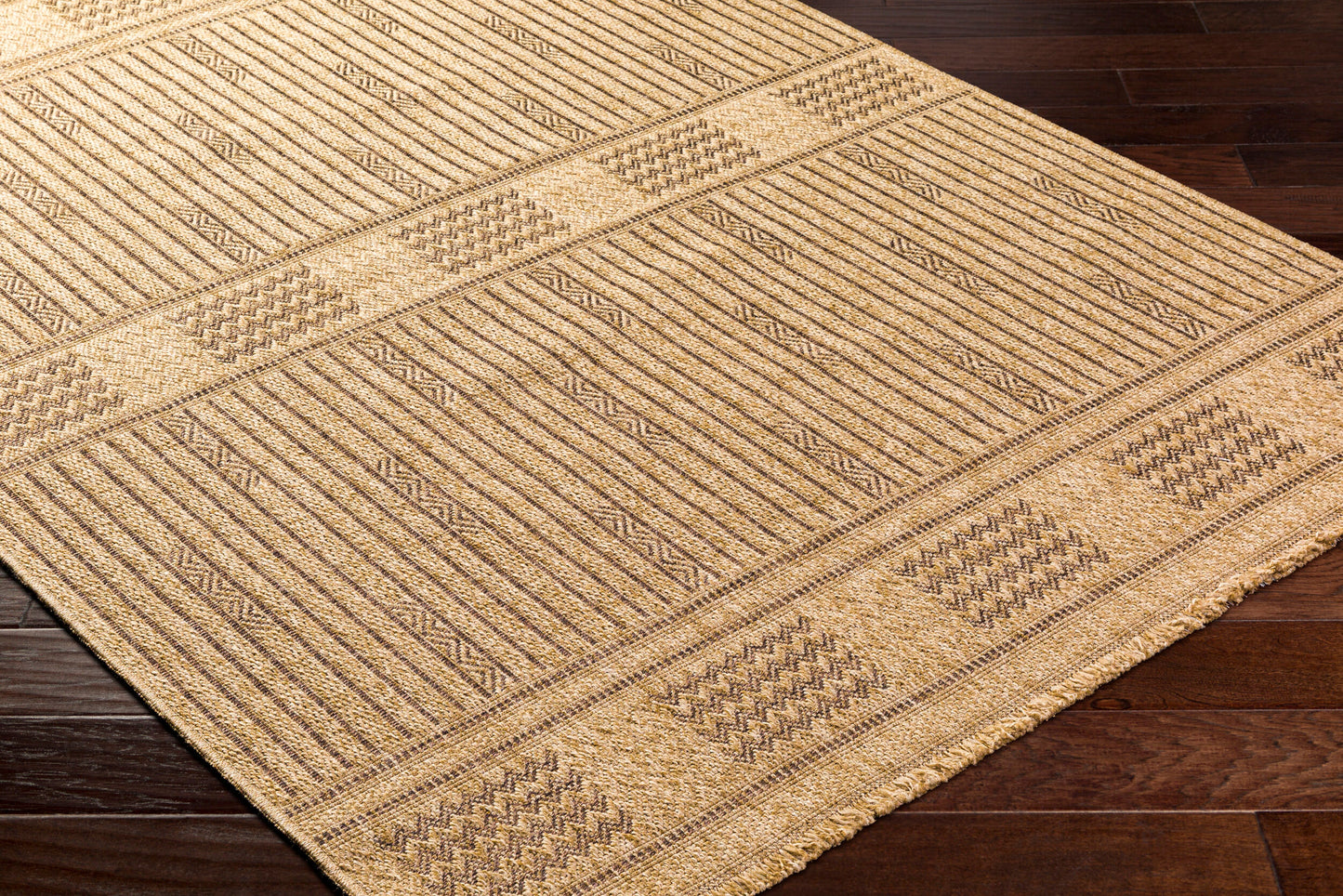 Mirage MGE-2309 7ft Runner Machine Woven Indoor/Outdoor Runner Rug