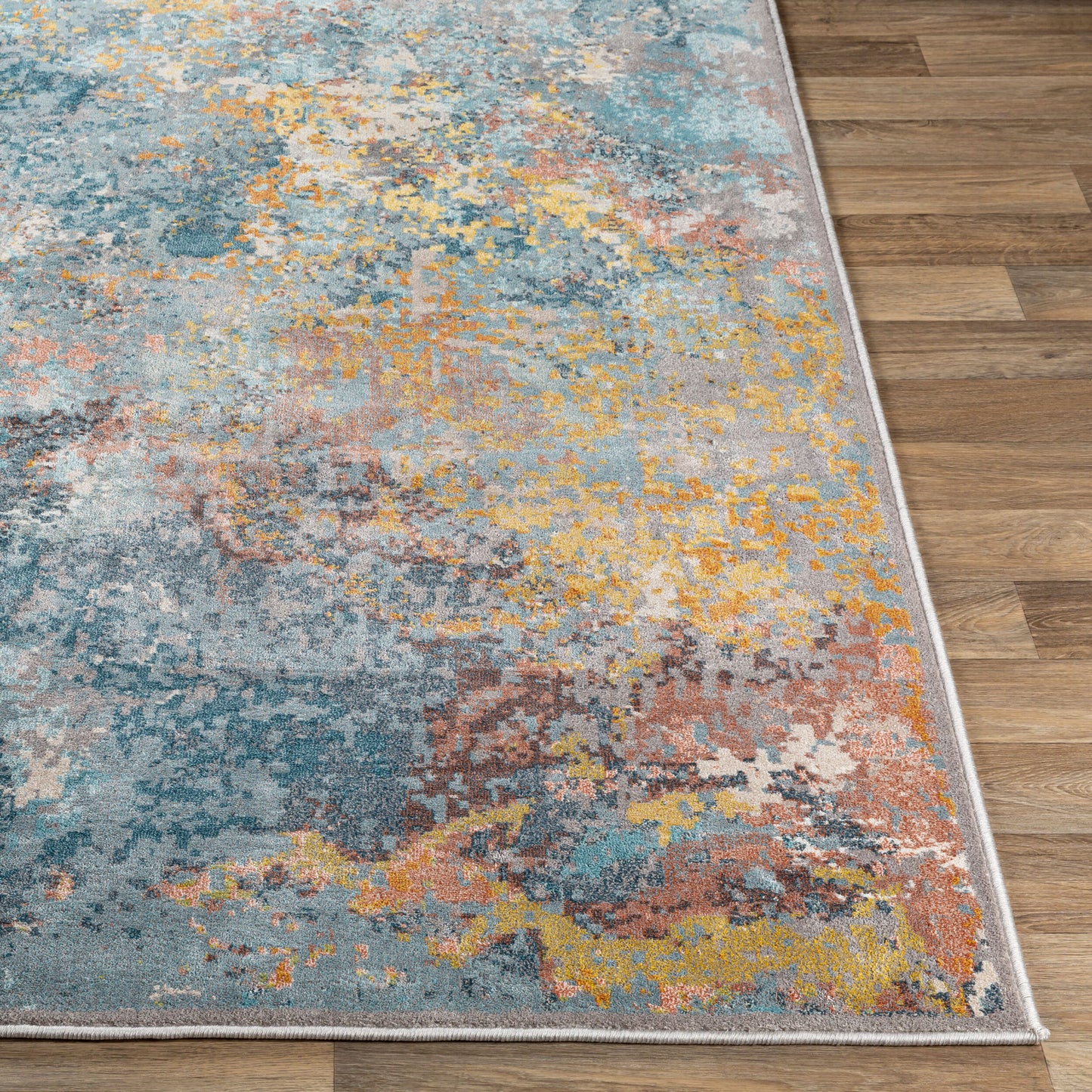 Alfombra tejida a máquina estilo mediterráneo MIE-1005 de 2,7 x 3,6 m