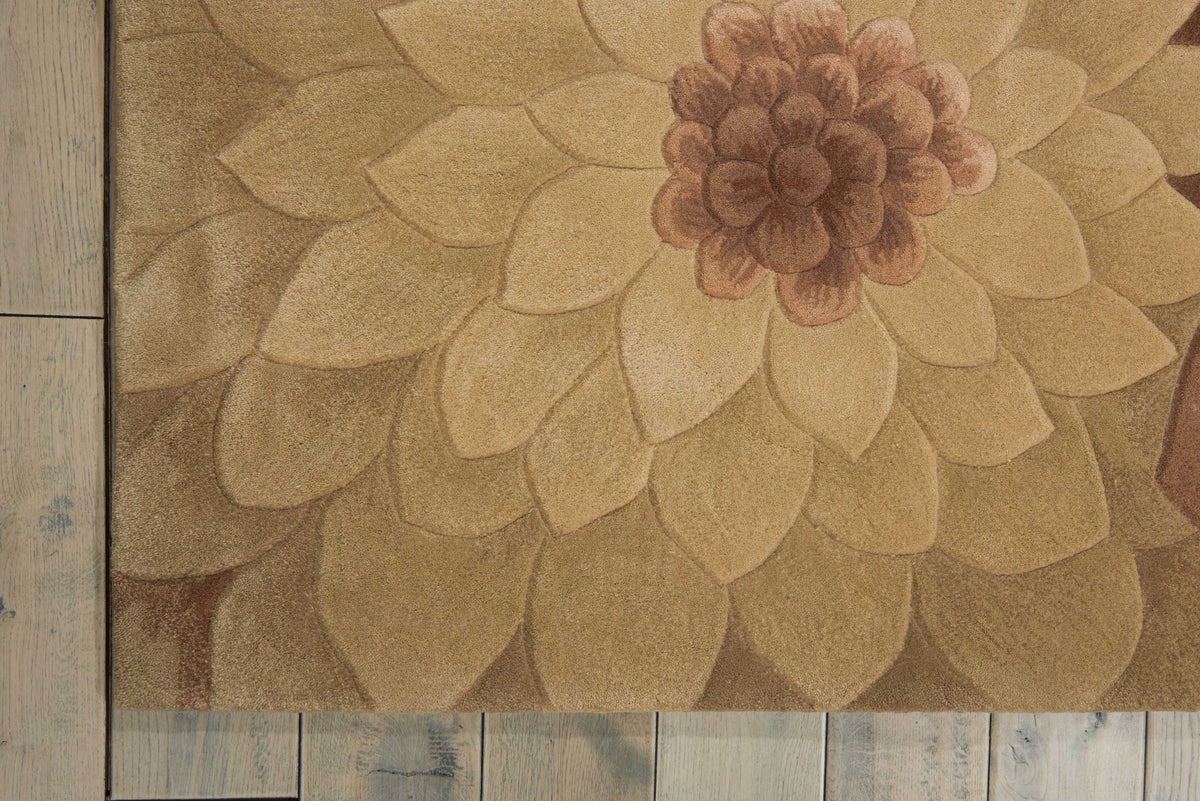 Tropics TS11 Taupe Green Tufted Rug
