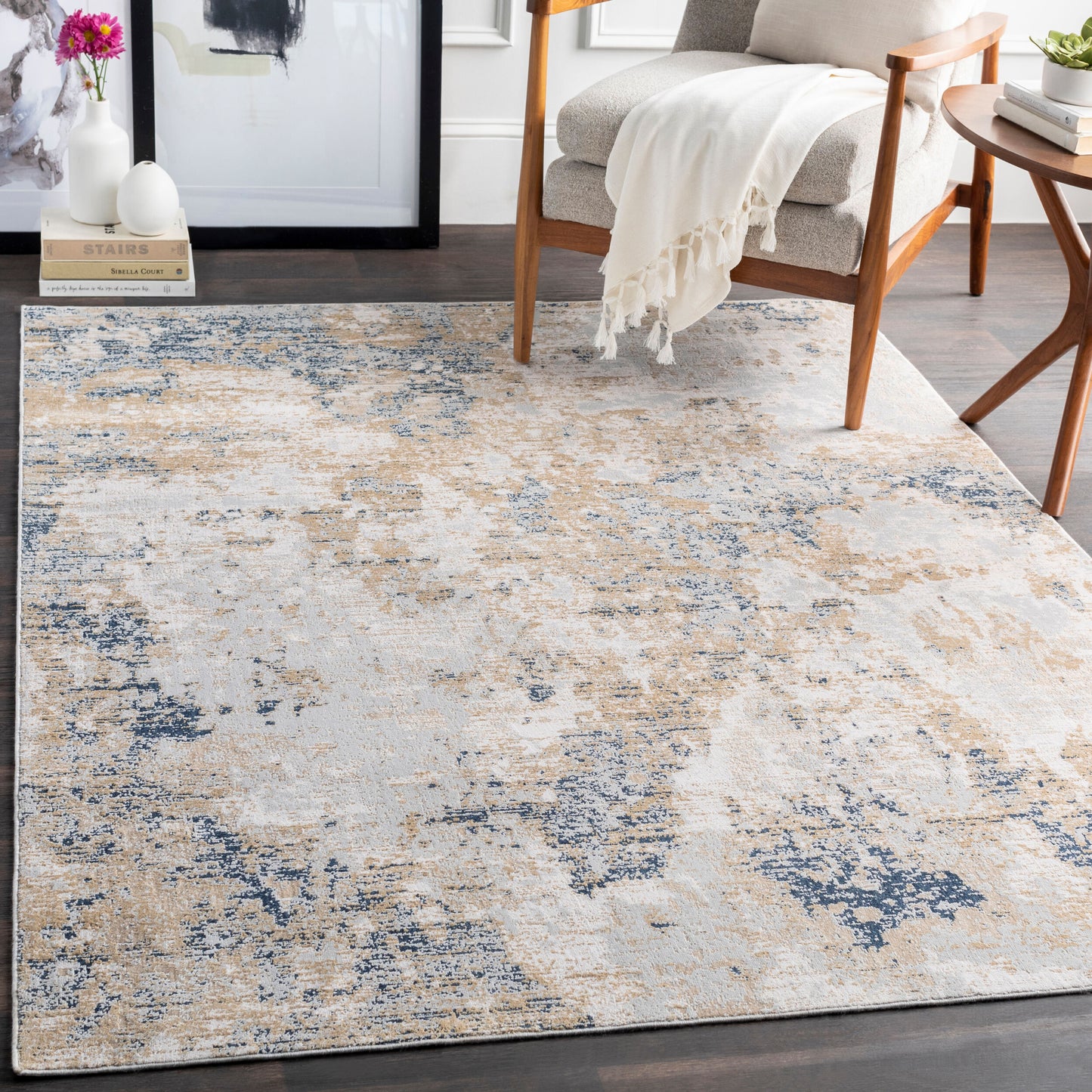Milano MLN-2302 7ft Runner Machine Woven Runner Rug