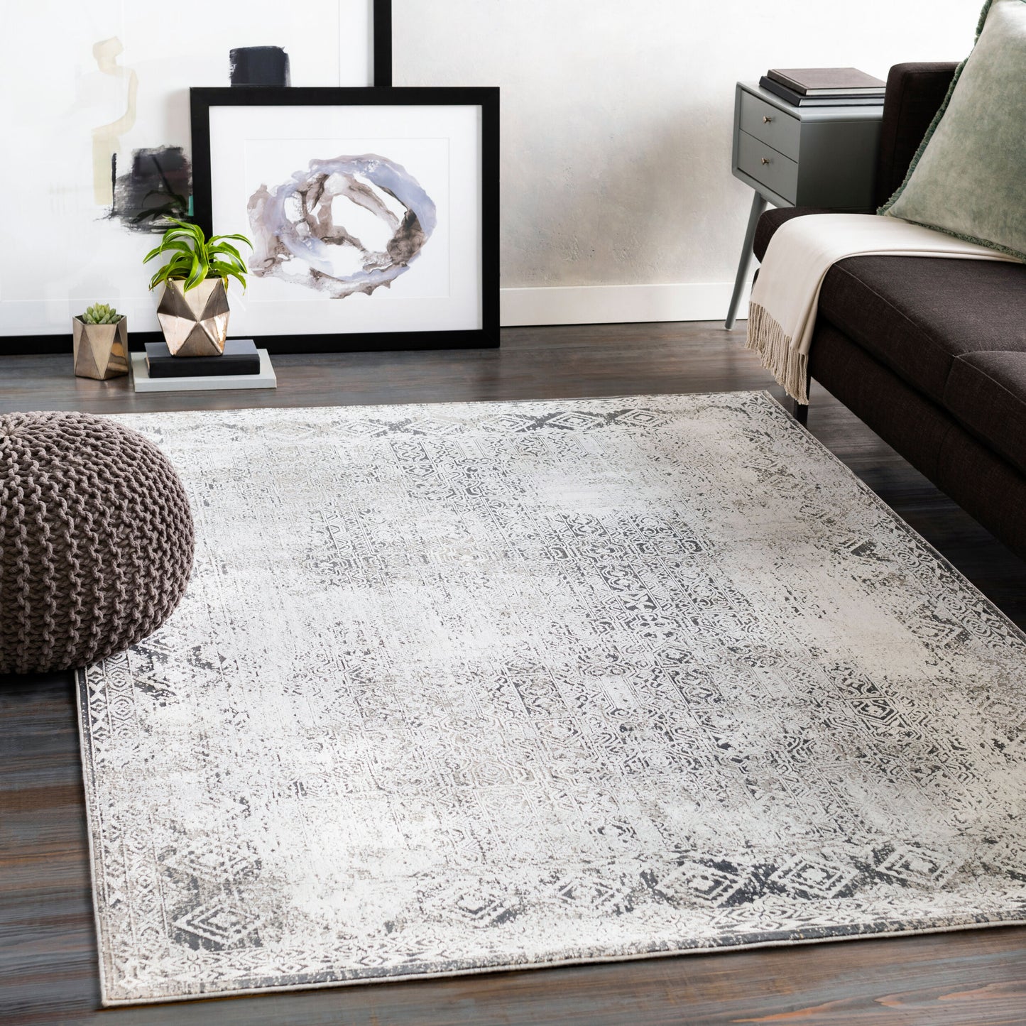 Milano MLN-2307 5' x 7' Machine Woven Area Rug