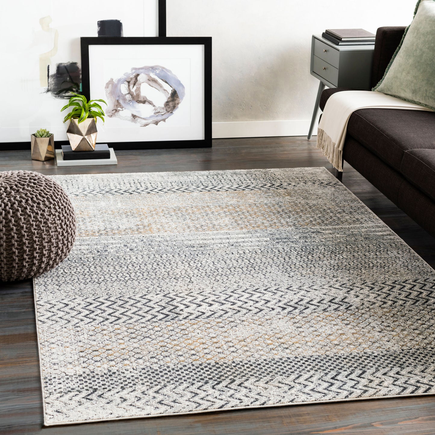 Milano MLN-2308 2' x 3' Machine Woven Accent Rug