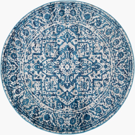 Monte Carlo MNC-2302 5ft Round Machine Woven Area Rug