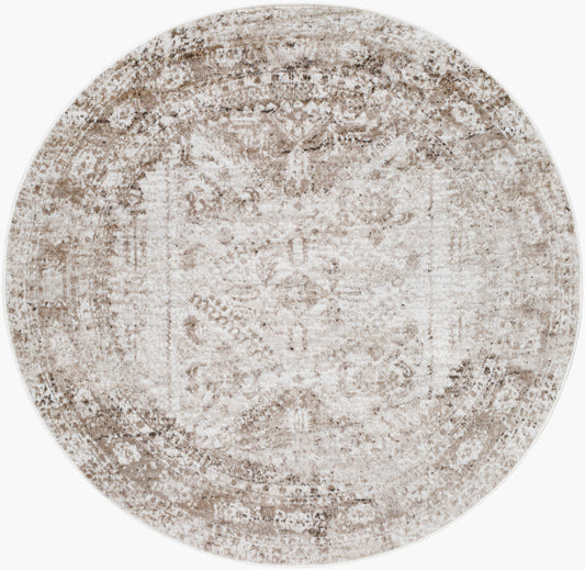 Monte Carlo MNC-2342 5ft Round Machine Woven Area Rug